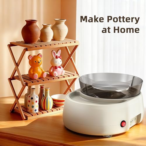 Pottery Wheel for Beginners - Upgraded Pottery Wheel with 6" Turntable with Two-Way Rotation, 2.2lb Clay, Art Supplies Sculpting Tools, Craft Gifts for Teens Kids Adults (Grey) - Image 4