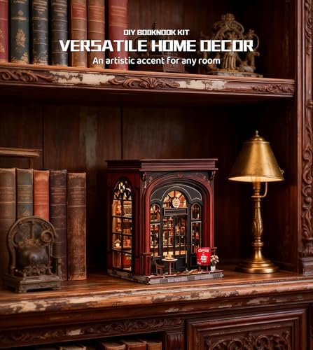 Roroom Book Nook Kit for Adults, Vintage Coffeehouse House Building Kit - Image 4
