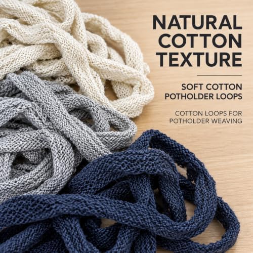 daheypong 440pcs Cotton Weaving Loops for 10-Inch Loom，8 Neutral Colors - Image 4