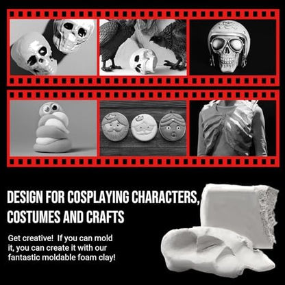 CALPALMY Air Dry Clay (1.1lbs Bag) - White Moldable Foam Clay for Cosplay - Airdry Soft Clay for Kids and Adults - Perfect Modeling Clay for Crafts, Sculpting, and Artistic Projects - Image 5