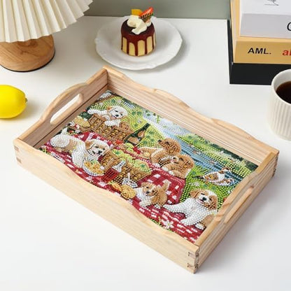 EWJRNSF Diamond Art Kits for Adults Wooden Serving Trays with Handles - Image 7