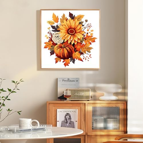 Fountor Fall Framed Paint by Numbers Kit for Adults Beginner 10x10 Inch - Image 2