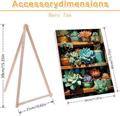 Meothan Framed Paint by Numbers Kits for Adults 12x16in with Wooden Easel - Image 2