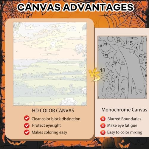 Pxzcrypha Halloween Paint by Number Kits for Adult Frameless 16X20inch - Image 3