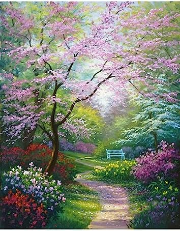 Eiazuiks Diamond Painting Kits for Adults, Landscape 5D DIY Diamond Art Kits Full Drill Diamond Dots for Gift Wall Decor and Relaxation Gem Arts 12x16 inch by Eiazuiks