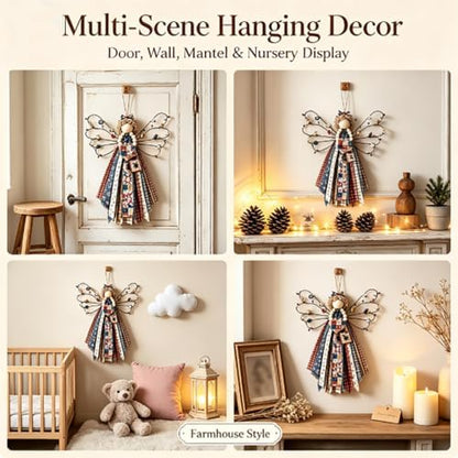 Angel Fabric Hanging DIY Kit, Macrame Angel Wall Hanging Craft Set (#11) - Image 6