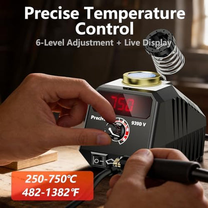 Wood Burning Kit,40W Wood Burning Pen with Adjustable Temperature 482°F–1382°F & Digital Display, Wood Burning Tool Kit with 20pcs Tips and Heat-Resistant Handle for Wood & Leather Crafts - Image 2