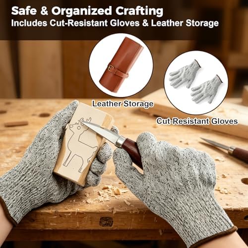 Wood Carving Kit for Beginners & Kids -Whittling Kit with Blocks and Paint - Image 5