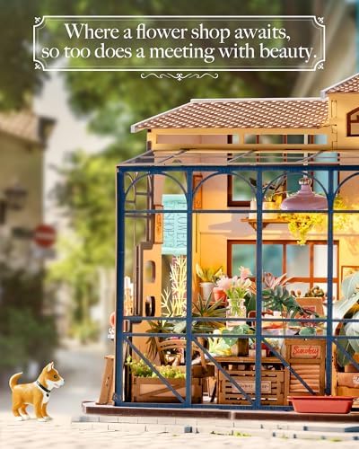 Rolife Flower Shop Miniature House Kit with LED Lights - Image 2