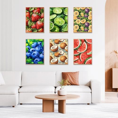 Okarina 6 Pack Paint by Numbers Kit for Adults & Beginners, Fruit Designs - Image 3