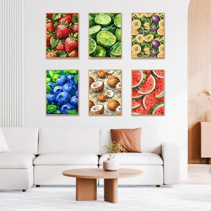 Okarina 6 Pack Paint by Numbers Kit for Adults & Beginners, Fruit Designs - Image 3