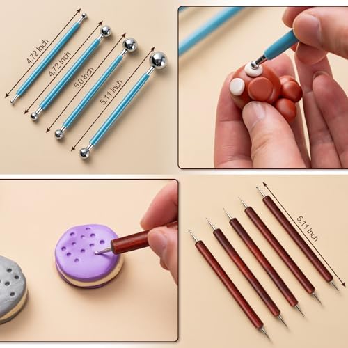 Amrules 27 Pcs Polymer Clay Sculpting Tools Kit for Adults, Red - Image 5
