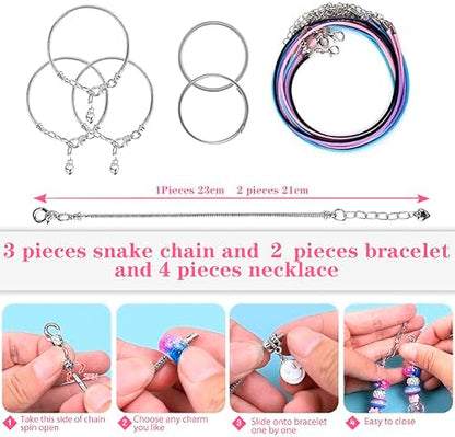 VICTLOV Charm Bracelet Making Kit, DIY Craft for Girls, Unicorn/Mermaid Crafts Gifts Set for Arts and Crafts for Girls Teens Ages 5-12 - Image 5