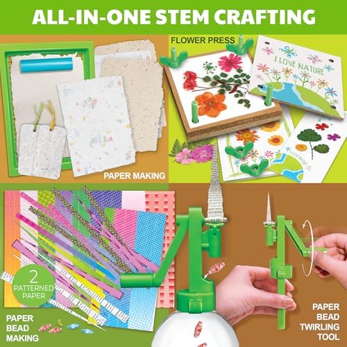 4M - STEAM Green Paper Crafts - Make Recycled Papers, Flower Pressing Art - Eco-Friendly STEAM Craft Paper Kit for Kids Ages 5+ - Learn Sustainability Through Creative Activities - Image 6