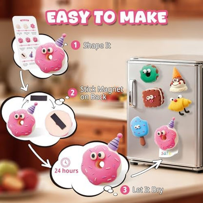 Air Dry Clay Kit for Kids - 6 Boxes Fridge Magnets Craft Set - Image 2