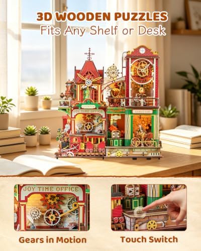 OZJAY Time Post Office DIY Miniature House Kit,3D Wooden Puzzles for Adults - Image 4