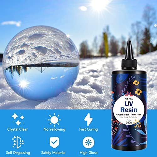 KISREL UV Resin 300g, Upgraded Hard Crystal Clear UV Epoxy Resin - Image 2