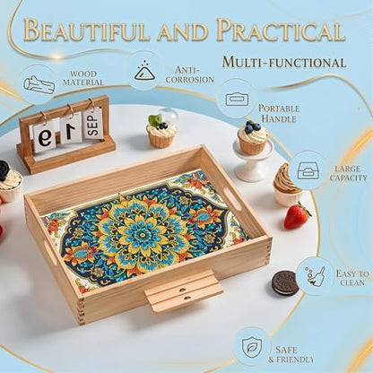 DOTSOS Diamond Painting Kits for Adults Wooden Serving Trays with Handles - Image 4