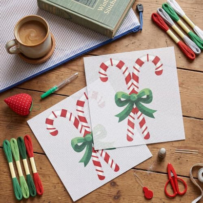 XunYee Needlepoint Canvas Kit, Christmas Candy Stick - Image 5
