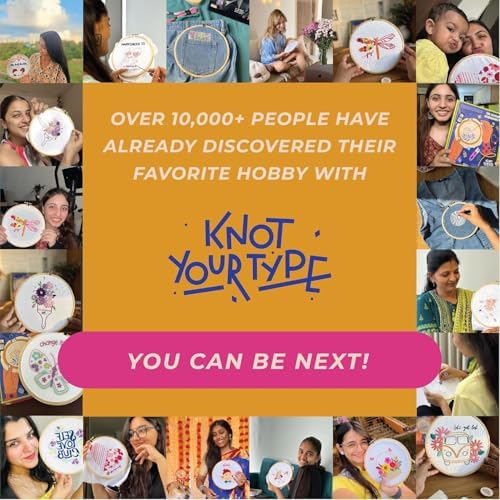KNOT YOUR TYPE Stiches and Flowers DIY Embroidery Kit for Beginners - Bundle of 2 | Hand Embroidery Kit with All Stitching Materials | Perfect Art & Craft Gift Set, Stitching Kit for Adults - Image 5