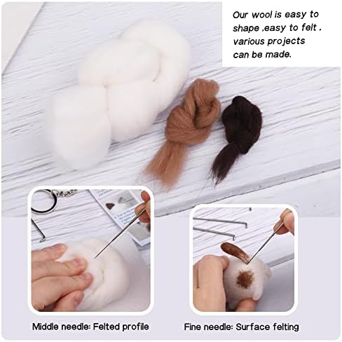 QMNNMA Needle Felting Kits for Beginners, Siamese Cat Wool Felting Kit - Image 5