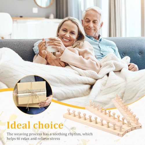 46 Inch Chunky Knitting Blanket Loom, Reusable Weaving Frame, Adjustable Size & Detachable,No Needles, Portable DIY Hand Knitting Kit for Beginners Crafts - Image 5