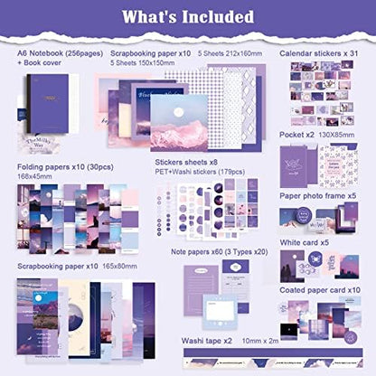 Scrapbooking Supplies Kit, Aesthetic Junk Journal Supplies, Scrapbook Kit - Image 4