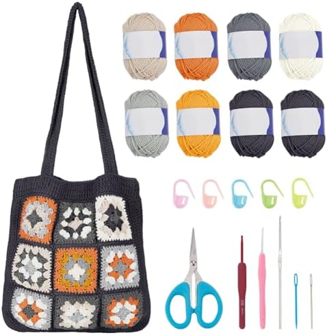 ORIGACH DIY Granny Square Crochet Bag Kit for Beginners Adults by ORIGACH