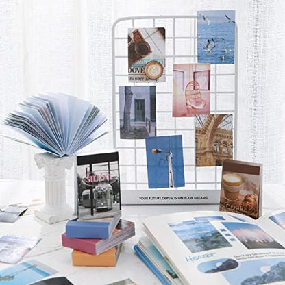 6 Sets 300 Pcs Washi Stickers Book for Journaling, Daily Scenery Life Stuff Travel Sricker Vintage Aesthetic Fashion Scrapbook Stickers Set for Bullet Journal Art Diary Craft Gifts Planner Notebook - Image 6