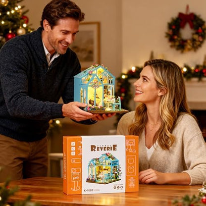 BenBen DIY Miniature House Kit, Mini House Building Kit for Adults, Model Craft Kits with Furniture, Tiny Dollhouse Diorama to Build for Hobbies, Gifts for Family and Friends(Garden Tea House) - Image 6