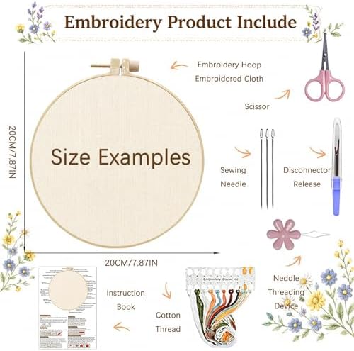DIYDeligths Embroidery Kit for Beginners Adults Hand Needlepoint Craft - Image 3