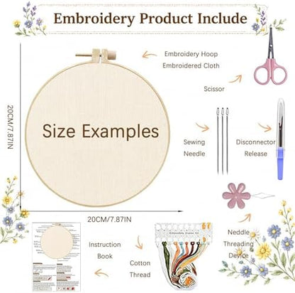 DIYDeligths Embroidery Kit for Beginners Adults Hand Needlepoint Craft - Image 3