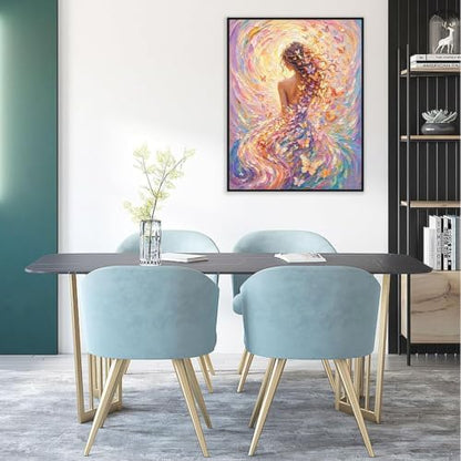 Woman Paint by Numbers Kit for Adults, DIY Oil Painting Canvas 16x20inch - Image 4