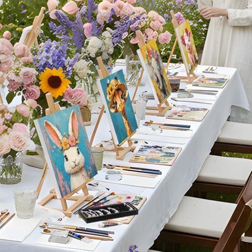 Cholemy 36 Pcs Paint and Sip Kit Gift for Adults 8''x10'',Flower Animals - Image 5