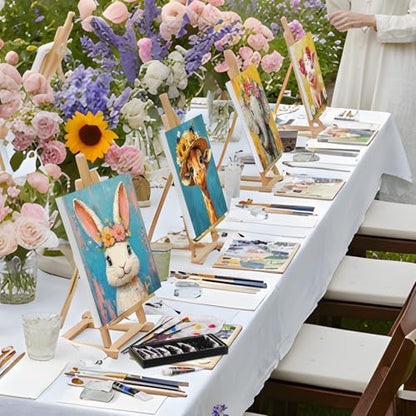 Cholemy 36 Pcs Paint and Sip Kit Gift for Adults 8''x10'',Flower Animals - Image 5