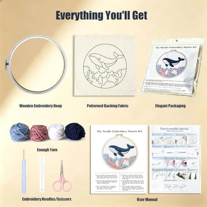 AohaiNova Punch Needle Kit for Adult Beginners, Punch Needling Set Octopus - Image 3