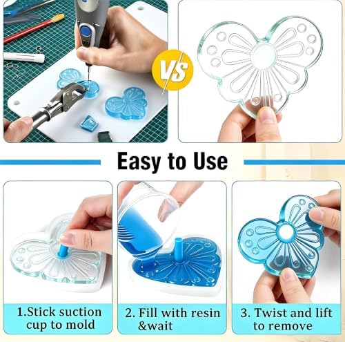 Resin Hole Maker 35 Pcs 7 Sizes Drill-Free Silicone Inserts for Epoxy Resin - Image 4