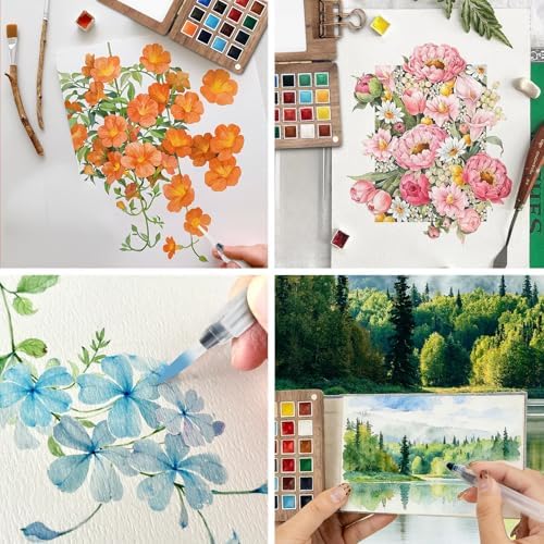 Mini Watercolor Paint Set, 24 Colors Travel Watercolor Set - Image 5