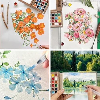 Mini Watercolor Paint Set, 24 Colors Travel Watercolor Set - Image 5