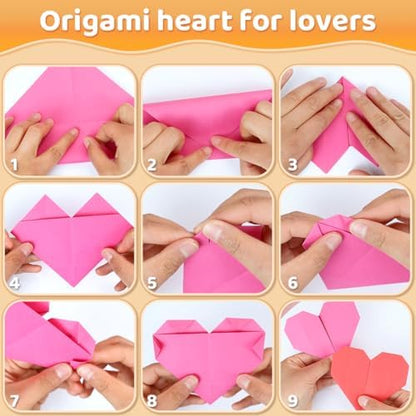 Praisebank Green Origami Paper, 500pcs 6x6 inch, Double Sided Color, Origami Kit with Guide instruction for Crafts - Image 4