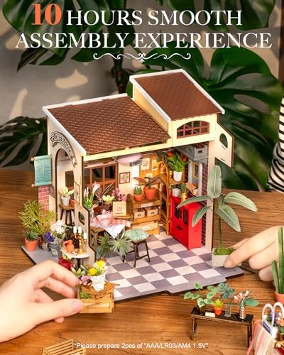 Rolife Flower Shop Miniature House Kit with LED Lights - Image 5