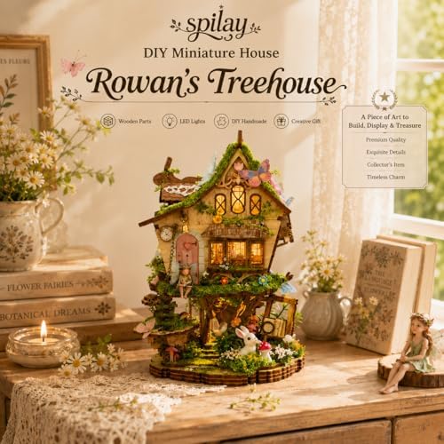 Spilay DIY Miniature House Kit for Adults, Miniature Dollhouse Kit - Image 3