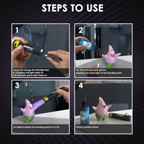 Akisey 100g UV Resin Kit with Light for Bonding & Fast Curing in Seconds - Image 4
