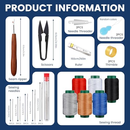 TLKKUE Sewing Kit for Adults, Steel Needles for Hand Sewing - Image 2