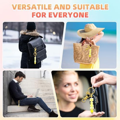 72 Pcs Beadable Keychains Bars bulk - 36 Gold DIY Metal Beaded Keychain Making Kit + 36 Bags Included, Bead Keychain Supplies,Blank Key Chain, Perfect for Women, Men, Mother's Day, Birthday Gift - Image 6