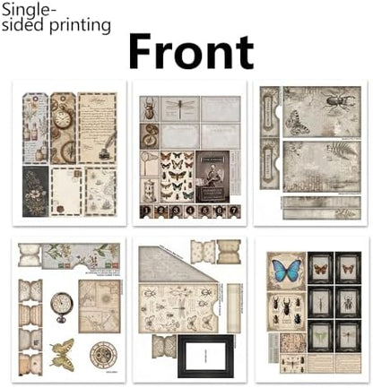XINPOCUT Stuck in Neutral Folio Junk Journal Kit,Folio Booklet Craft Kit, Junk Journal Kit, Scrapbooking Supplies, Journaling Decor, Mini Folio Writer Folder Project, Arts & Crafts Gifts - Image 6