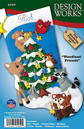 Design Works Crafts Felt Stocking Forest Friends - Image 2