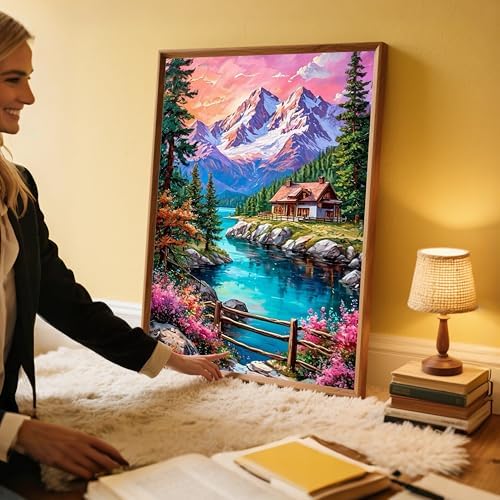 Yunruily Paint by Numbers for Adults - Adult Paint by Numbers,Landscape Painting by Numbers for Adults for Home Wall Decor and Birthday Gifts 16x20inch - Image 3
