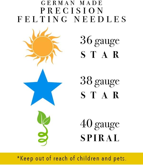 Felting Needles Sample Set, 36-38-40 Gauge, Groz-Beckert, 2 Each Size - Image 3