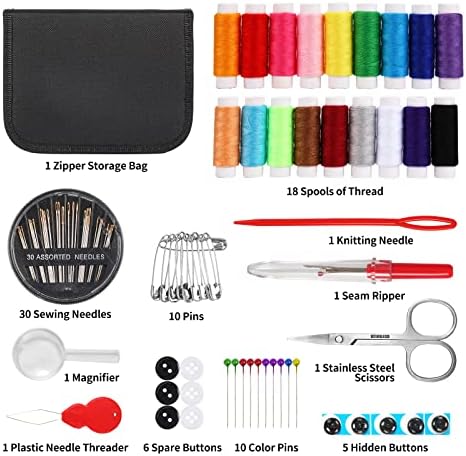 Sewing Kit for Adults,Marcoon Needle and Thread Kit with Sewing Supplies and Accessories Contains Scissors, Measure Tape,Seam Ripper,Suitable for Home, Travel, Beginner, Emergency - Image 2